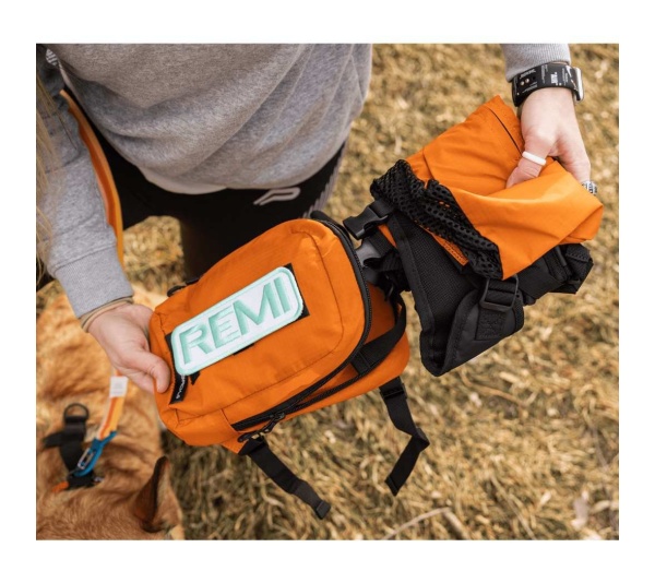 Sunset Orange - Walk-On with Harness & Storage - X-Small (11-13" Neck 11-15" Chest)