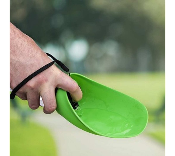 Green - Fold-A-Bowl - Portable Pet Water Bottle and Bowl