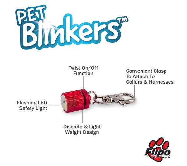 Green - Jade/Blue LED - Pet Blinkers Flashing LED Pet Safety Light  - Large Breed