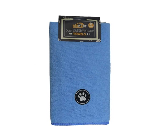 Blue + Gray - Pet Microfiber Towel Set (2 Pieces)