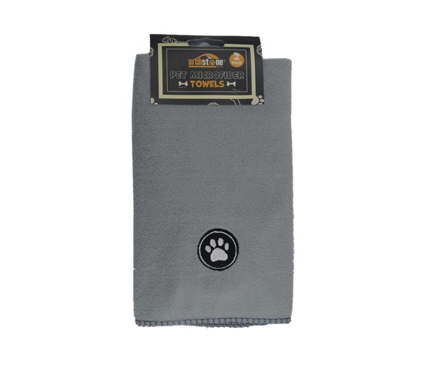 Blue + Gray - Pet Microfiber Towel Set (2 Pieces)