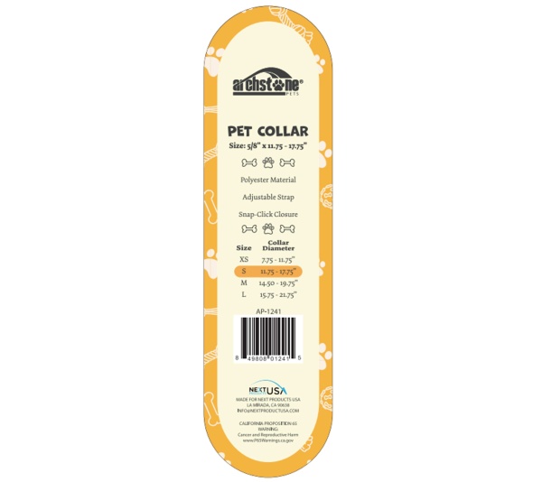 Pet Collars  (Pupcorn Print Style) - Extra Small