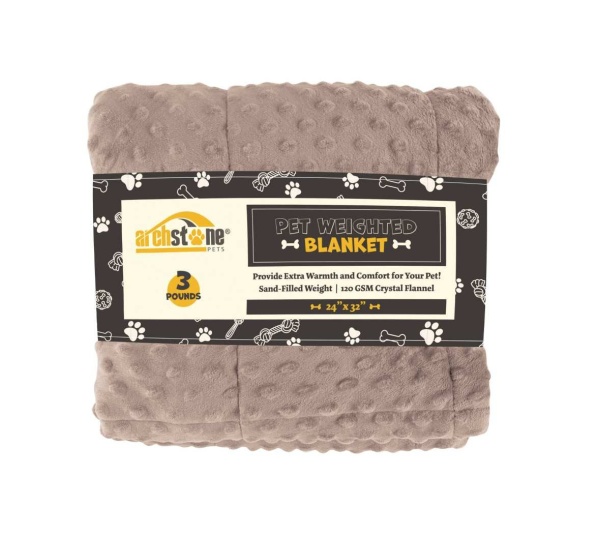 Gray - Pet Weighted Blanket - 24 x 32 in