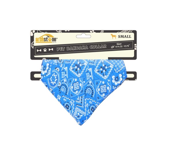 Blue - Western Themed Pet Bandana Collars - Extra Small