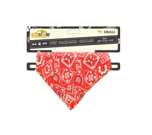 Red - Western Themed Pet Bandana Collars - Extra Small