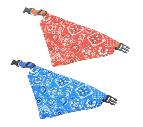 Red - Western Themed Pet Bandana Collars - Small