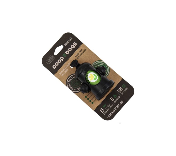 GREEN - The Original Poop Bags Hydrant Dispenser - 15 Bags