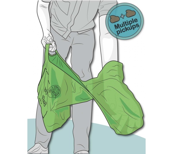 GREEN - BIOBASED BACKYARD BAGS - 16 Bags