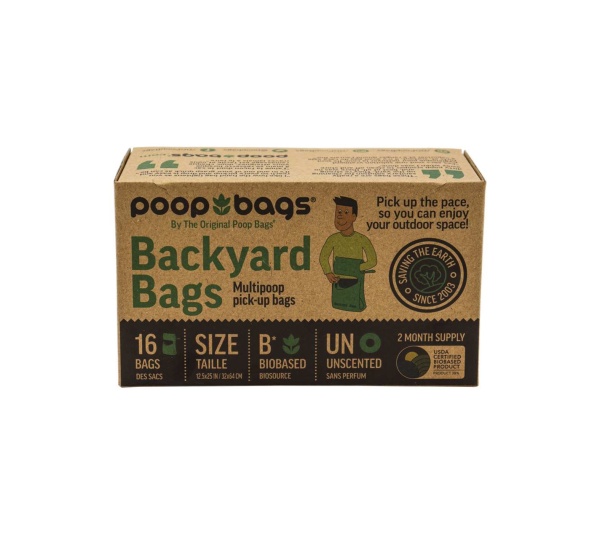 GREEN - BIOBASED BACKYARD BAGS - 16 Bags