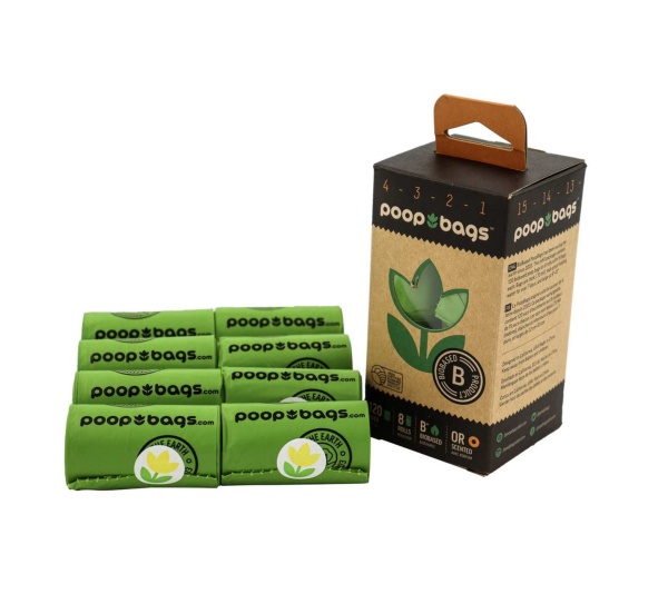 GREEN - The Original Poop Bags Orange Scented USDA Biobased Rolls - 120 Bags