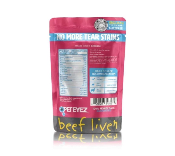 purple - Pet Eyez Vitamin Treats - Beef Liver - 4 x 6