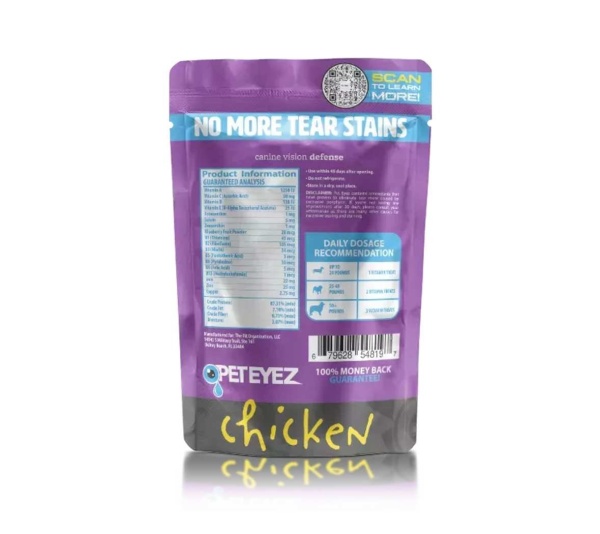 purple - Pet Eyez Vitamin Treats - Chicken - 4 x 6