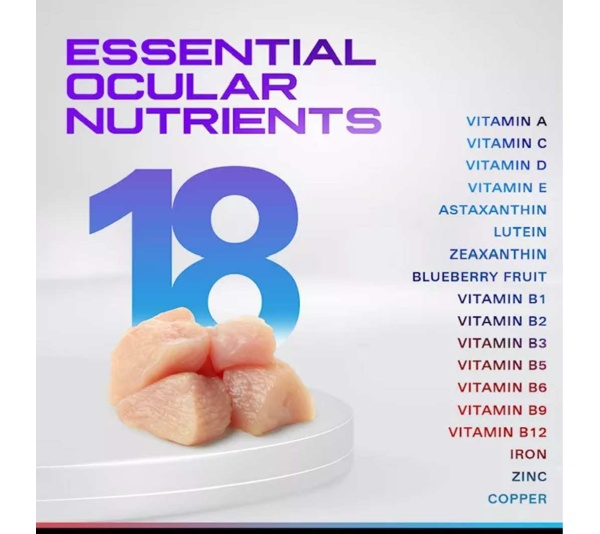 purple - Pet Eyez Vitamin Treats - Chicken - 4 x 6