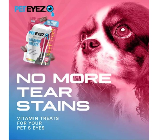 purple - Pet Eyez Vitamin Treats - Beef Liver - 4 x 6