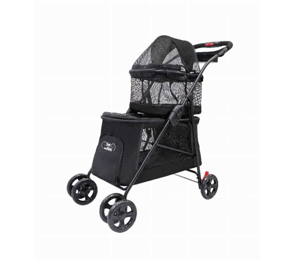 Black - Double Decker Pet Stroller