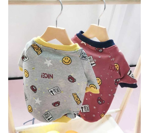 Gray - Smile Everyday - Matching Pet and Owner Clothing Set -   Med