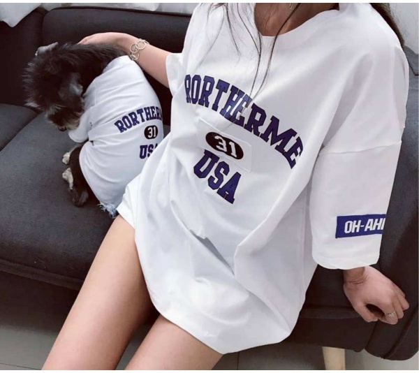 White - USA - Matching Pet and Owner Clothing Set -   XL