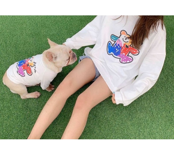 White - Teddy Bear - Matching Pet and Owner Clothing Set -  Large