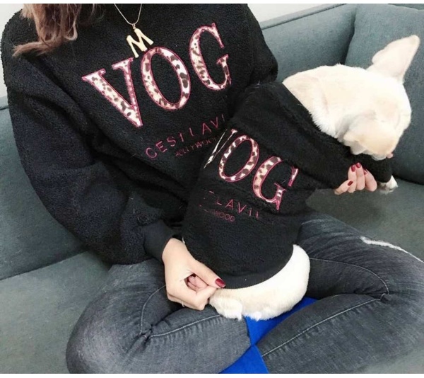 Black - Vog Colour - Matching Pet and Owner Clothing Set -   3XL