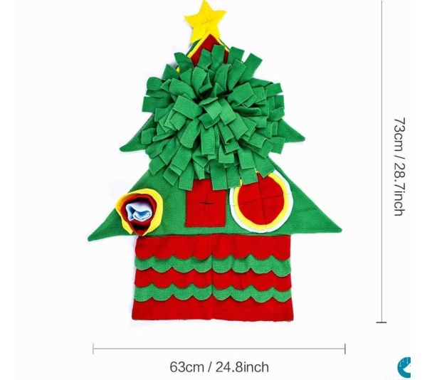 Christmas Tree - Merry Christmas Pets Puzzle Toys Snuffle Mat -