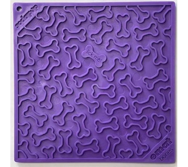 Purple - Bones Design eMat Enrichment Lick Mat