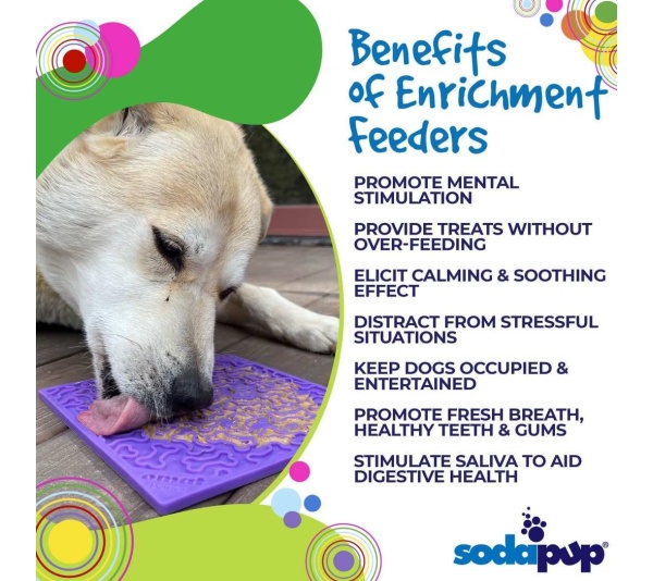 Purple - Bones Design eMat Enrichment Lick Mat