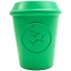 Green - Coffee Cup Durable Rubber Chew Toy and Treat Dispenser - Medium