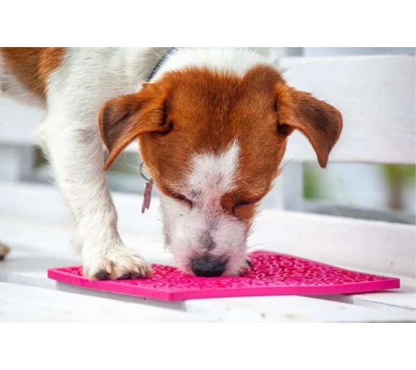 Pink - Flower Power Design eMat Enrichment Lick Mat  - Small