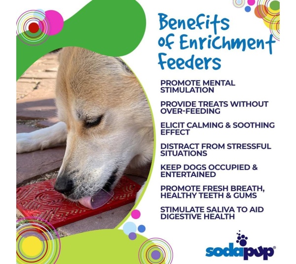 Red - Heart Design "Love" eMat Enrichment Lick Mat - Large