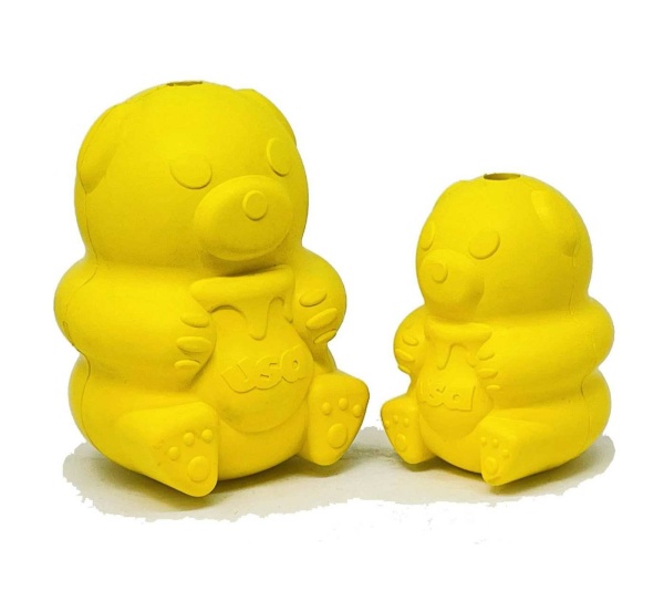 Yellow - Honey Bear Treat Dispenser  - Medium