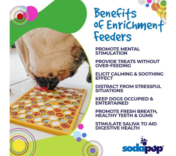 Yellow - Honeycomb Design Emat Enrichment Lick Mat - Large