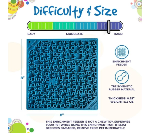 Blue - Jigsaw Design eMat Enrichment Lick Mat