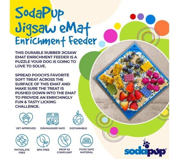 Green - Jigsaw Design eMat Enrichment Lick Mat