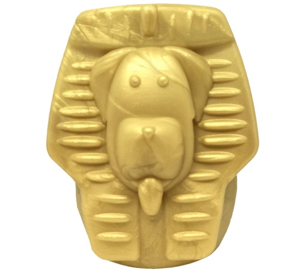 Gold - MKB Doggie Pharaoh Durable Chew Toy & Treat Dispenser - Large