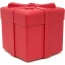 Red - SP Gift Box Durable Rubber Chew Toy & Treat Dispenser - Large