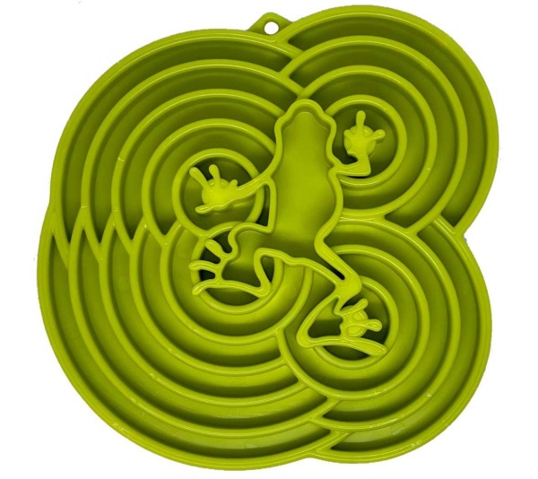 Green  - Water Frog Design eTray Enrichment Tray for Dogs