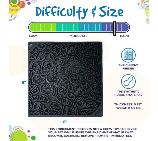 Black - Zombie Design Emat Enrichment Lick Mat