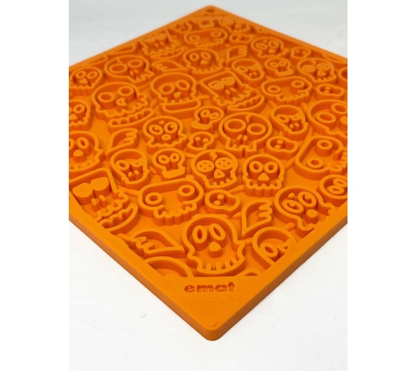 Orange - Zombie Design Emat Enrichment Lick Mat