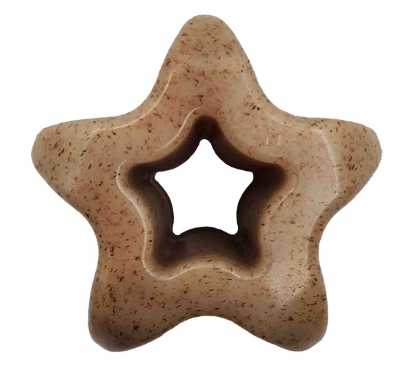 Brown - Durable Nylon Star Dog Chew Toy and Enrichment Toy for Aggressive Chewers