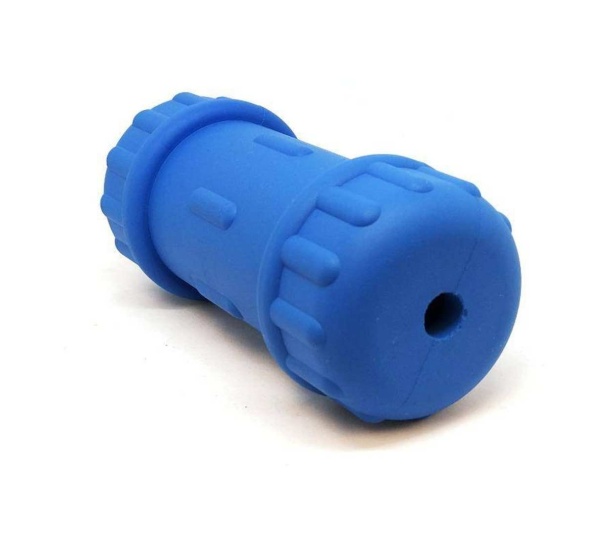 Blue - ID Bone Durable Rubber Chew Toy and Treat Dispenser - Medium