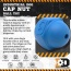 Blue - ID Cap Nut Ultra-Durable Rubber Chew Toy and Treat Dispenser - Large