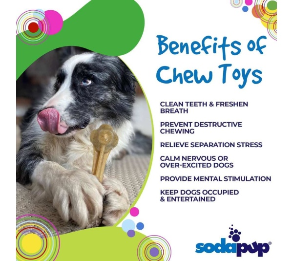 Brown - Knuckle Bone Ultra Durable Nylon Dog Chew Toy for Aggressive Chewers - Large