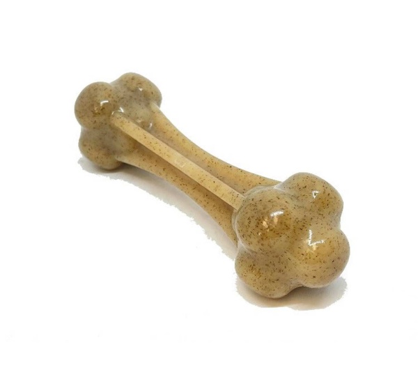 Brown - Knuckle Bone Ultra Durable Nylon Dog Chew Toy for Aggressive Chewers - Large