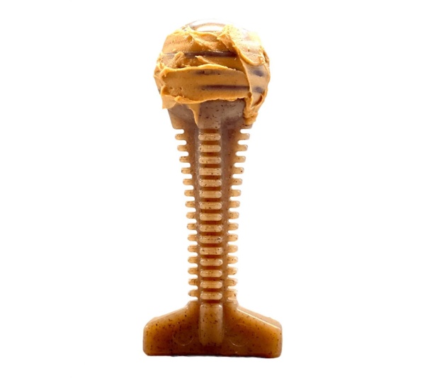 Brown - SP Honey Bone  Dental Tower Ultra Durable Nylon Dog Chew Toy for Aggressive Chewers - Large