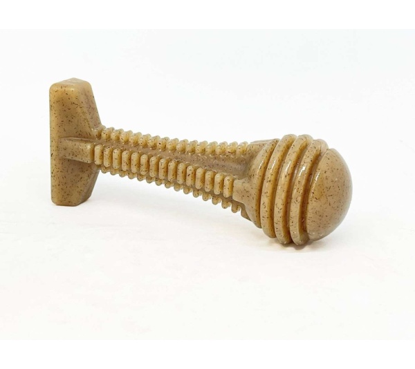 Brown - SP Honey Bone  Dental Tower Ultra Durable Nylon Dog Chew Toy for Aggressive Chewers - Large