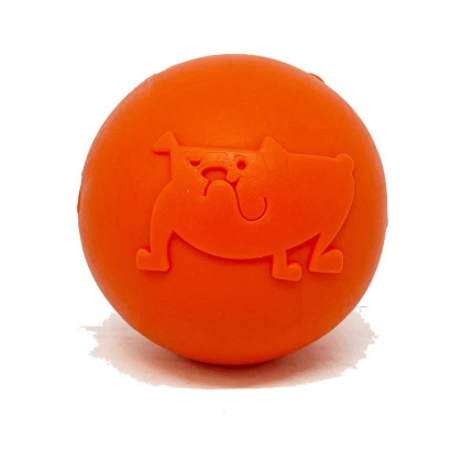 Orange - SP Smile Ball Ultra Durable Synthetic Rubber Chew Toy & Floating Retrieving Toy  - Medium