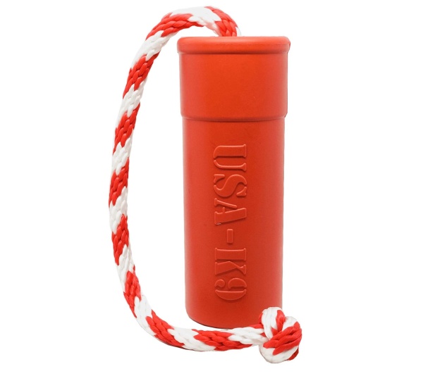 Red - USA-K9 Firecracker Durable Rubber Floating Training Dummy  - Large