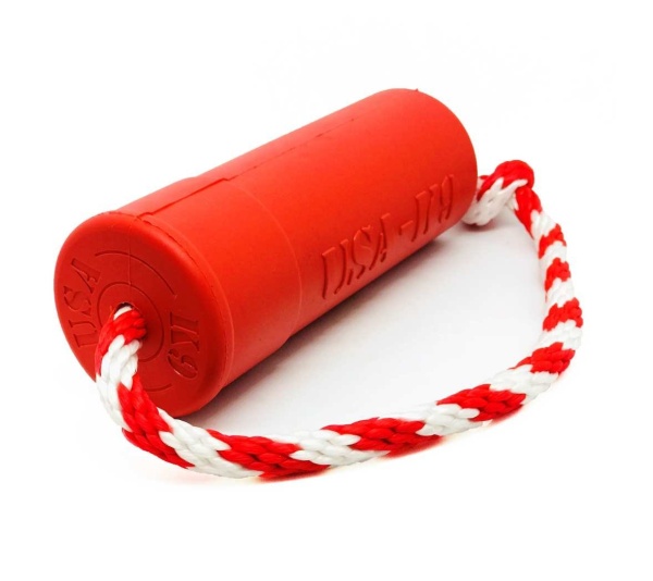 Red - USA-K9 Firecracker Durable Rubber Floating Training Dummy  - Large