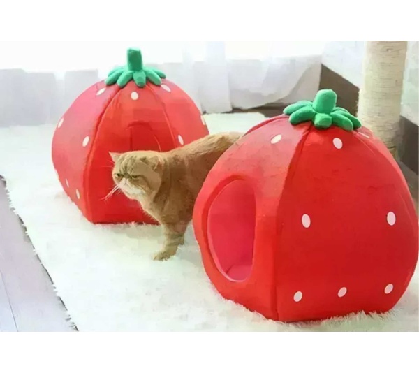 YML Strawberry Pet Bed House - Medium