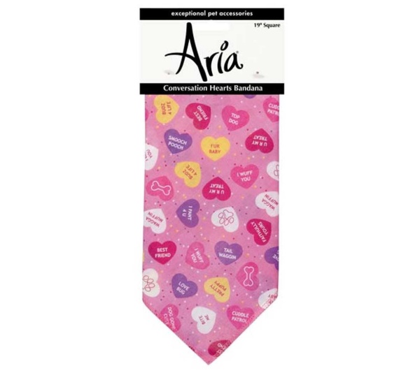 Pink - AR Conversation Hearts Bandana Pnk